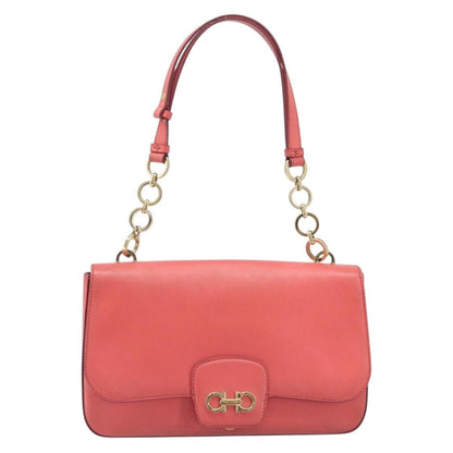 Salvatore Ferragamo Gancini Leather, Pink, Leather, Shoulder Bag