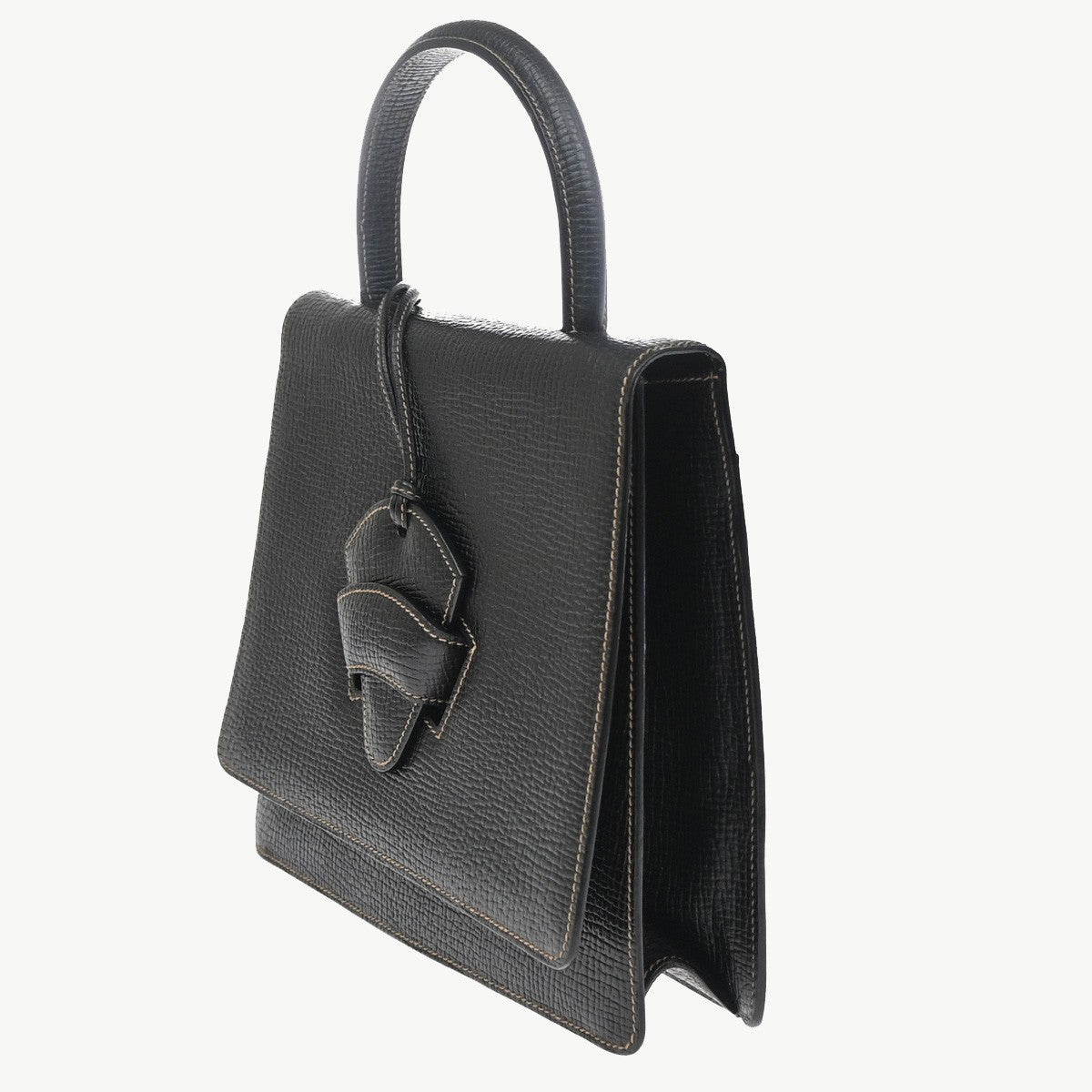 Loewe Barcelona Top Handle Leather, Black, Leather, Handbag