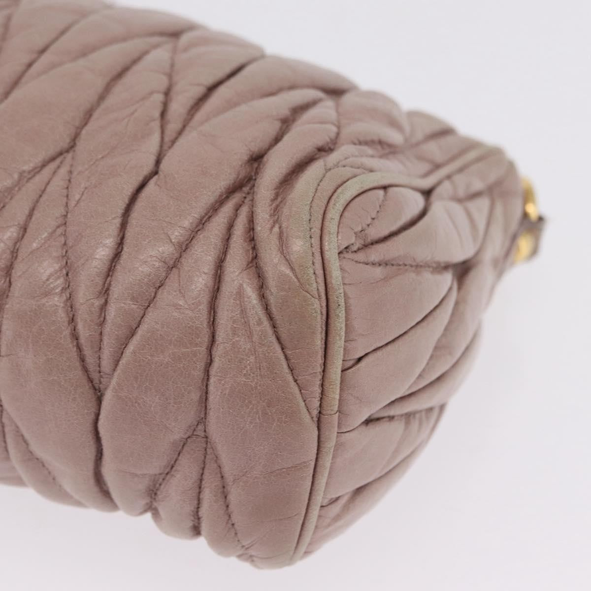 Miu Miu Shoulder Matelasse Leather, Pink, Leather, Shoulder Bag