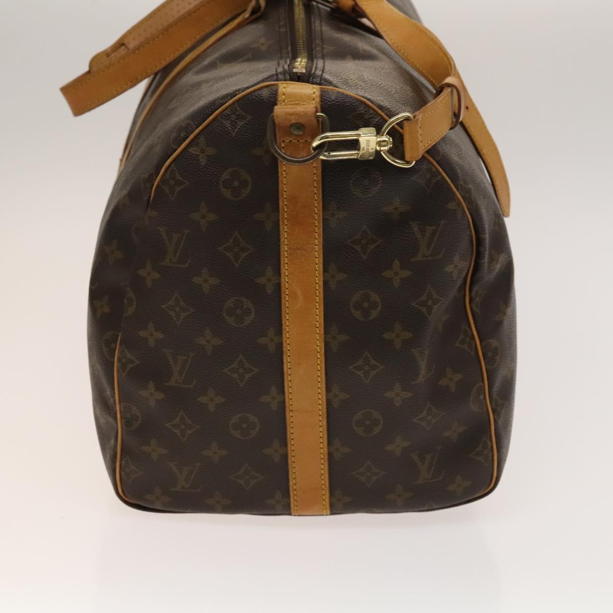 Louis Vuitton Keepall Bandouliere Bag Monogram Canvas, BROWN, CANVAS, Travel bag