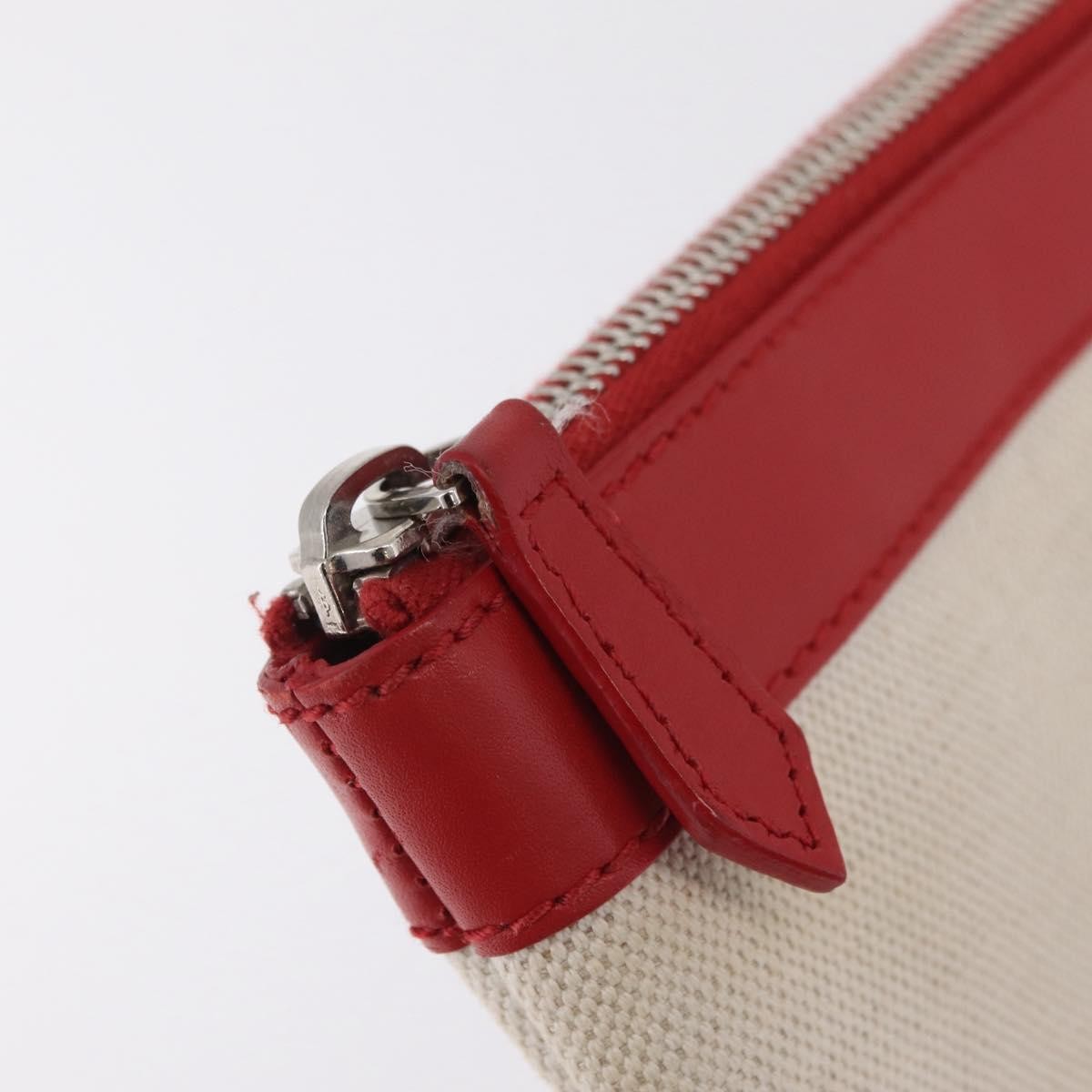 Balenciaga Navy Zip Canvas and Leather, Beige, Canvas, Clutch