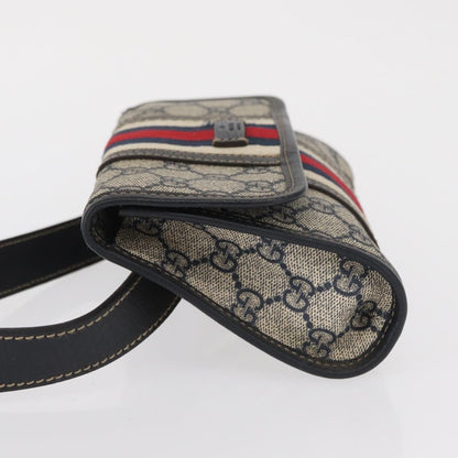 Gucci Vintage Web Belt GG Coated Canvas, Beige, Canvas, Handbag