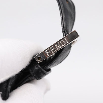 Fendi Mamma Baguette Zucca Jacquard Velvet, Black, Leather, Shoulder Bag