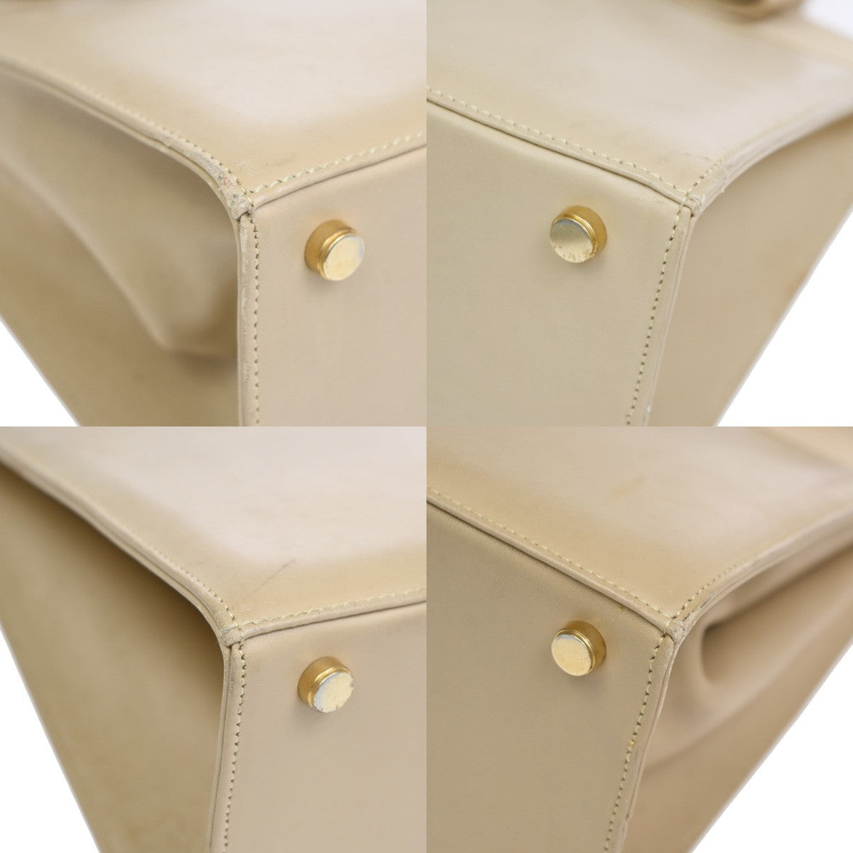 Salvatore Ferragamo Convertible Vara Bow Leather, Beige, Leather, Tote Bag