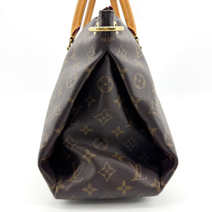 Louis Vuitton Pallas Monogram Canvas with Leather, Brown, Canvas, Tote Bag