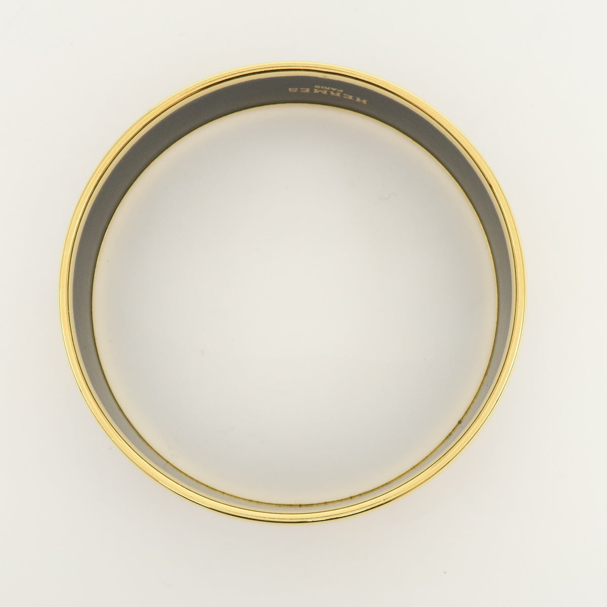 Hermes Bangle Printed Enamel, Red, Gold Plated, Bracelet