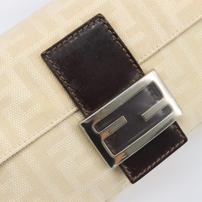 Fendi Baguette Zucca Canvas, Beige, Canvas, Handbag