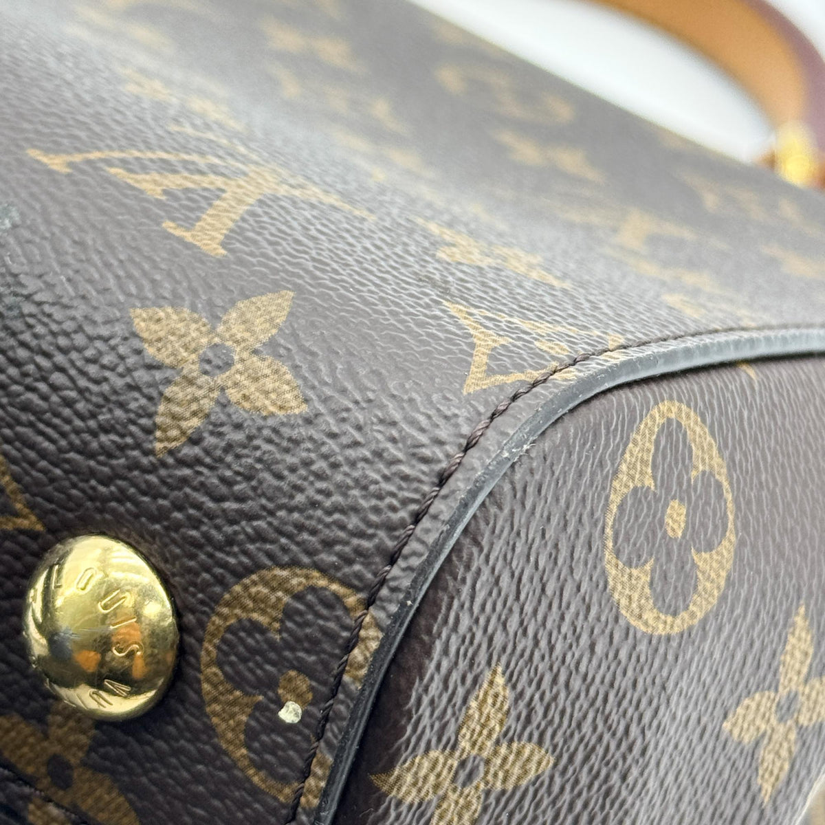 Louis Vuitton Cluny Top Handle Monogram Canvas, Brown, Canvas, Handbag