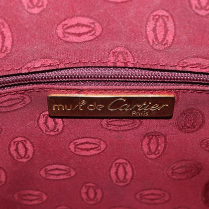 Cartier Must Line Leather, Burgundy, Leather, Handbag