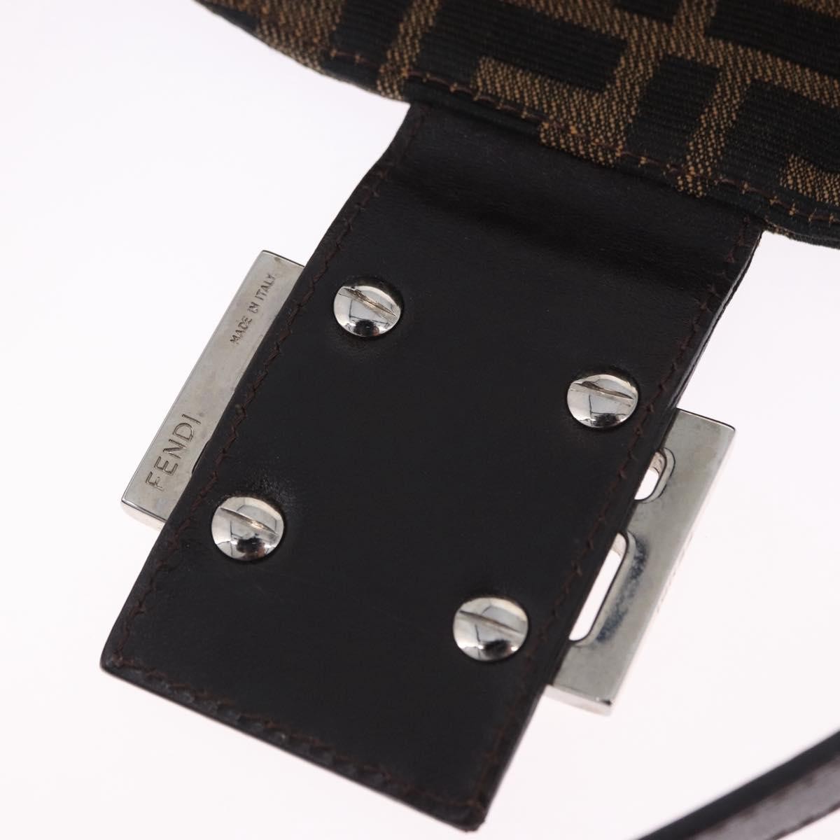 Fendi Baguette Pochette Zucca Canvas, Brown, Canvas, Clutch