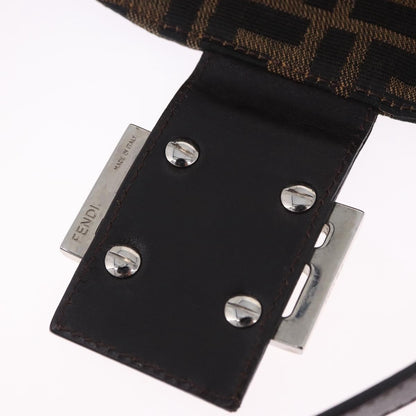 Fendi Baguette Pochette Zucca Canvas, Brown, Canvas, Clutch