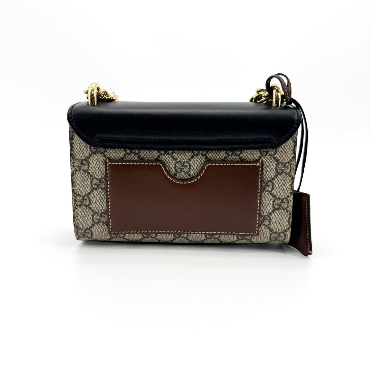 Gucci Padlock GG Coated Canvas and Leather, Brown, Canvas, Shoulder Bag