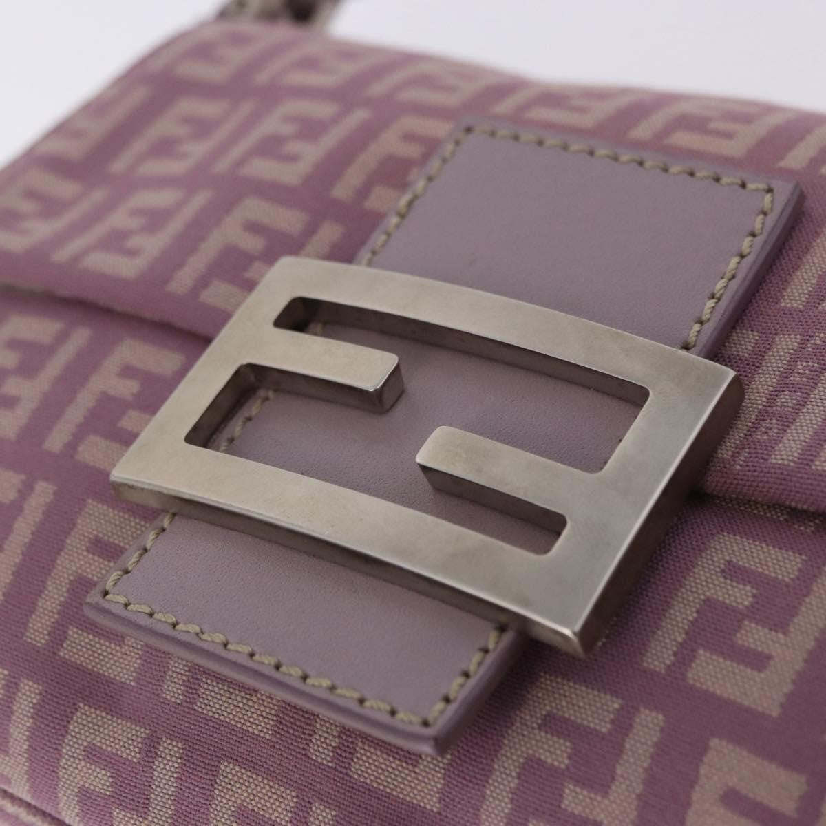 Fendi Baguette Zucchino Canvas, Purple, Canvas, Handbag