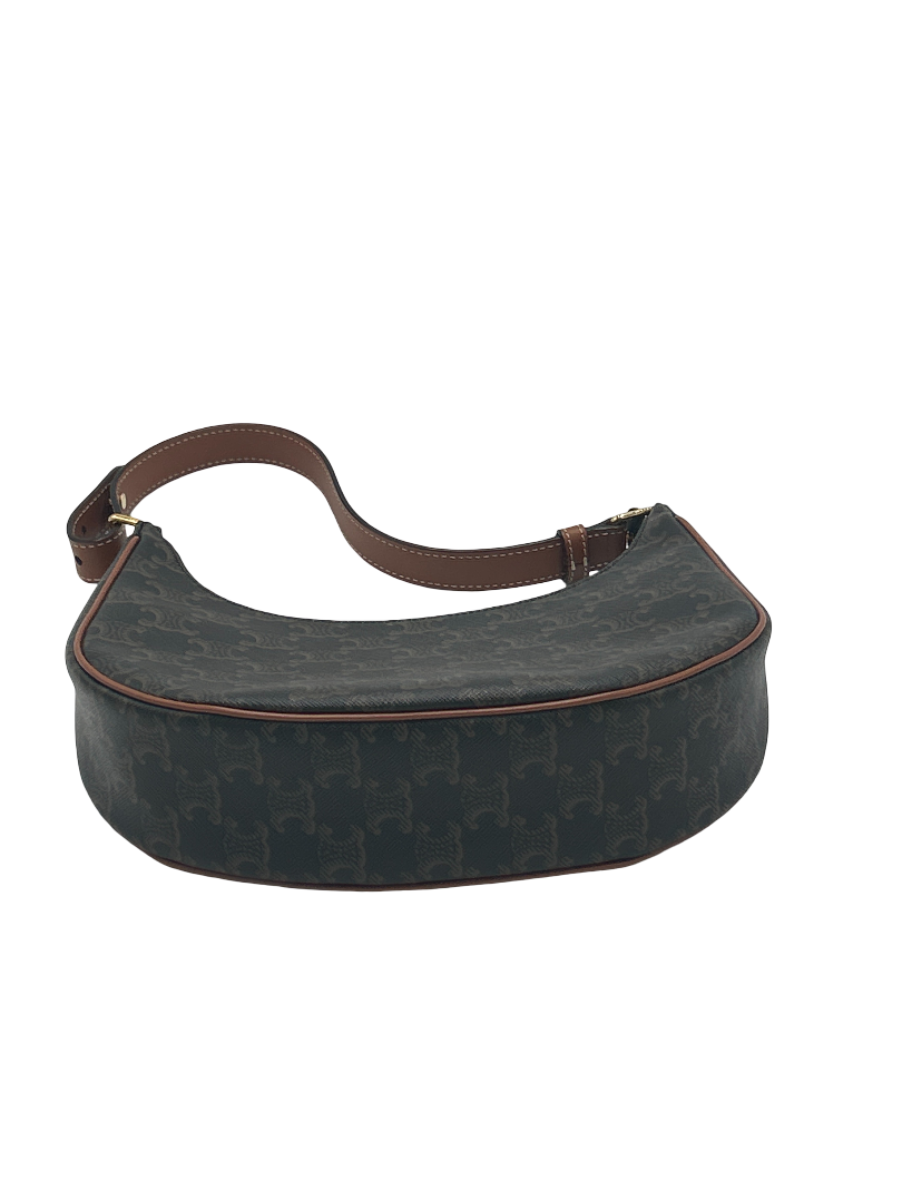 Celine Ava Bag Triomphe Canvas, Brown, Leather, Shoulder Bag