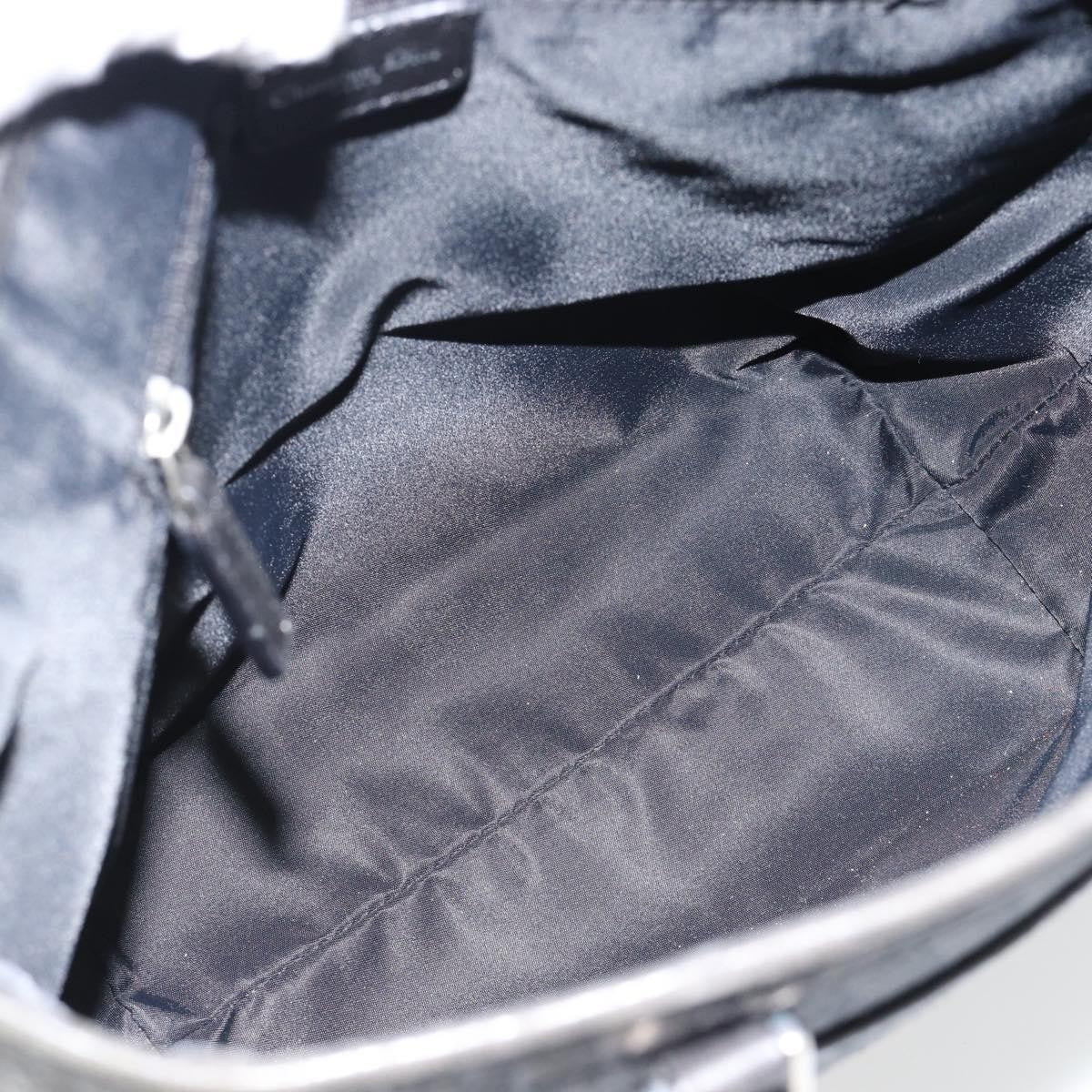 Christian Dior Vintage Open Pocket Diorissimo Canvas, Black, Canvas, Tote Bag