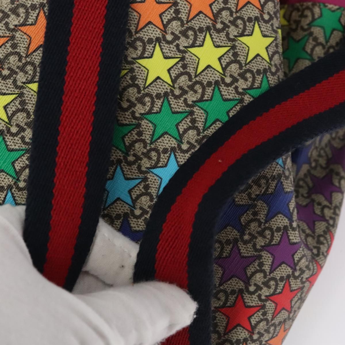 Gucci Children's Drawstring Printed GG Coated Canvas, Multicolour, Canvas, Backpack