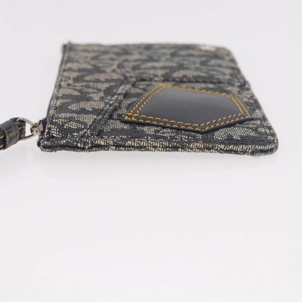 Christian Dior A5 Pouch Oblique Canvas, Navy, Canvas, Clutch
