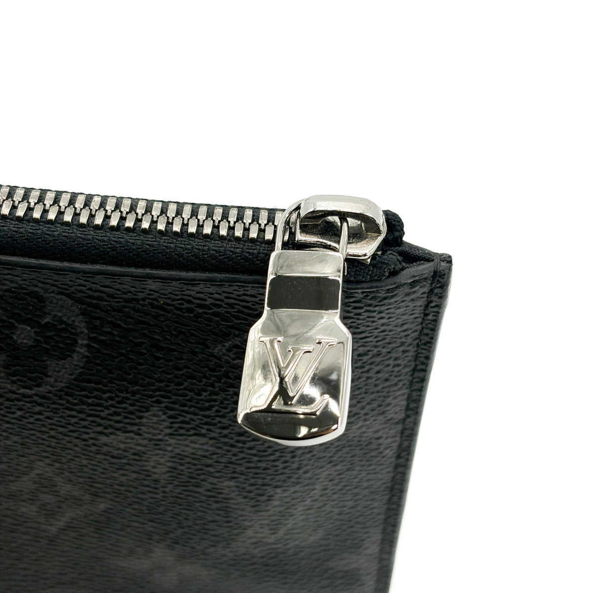 Louis Vuitton Pochette Voyage Monogram Eclipse Canvas, Black, Canvas, Clutch