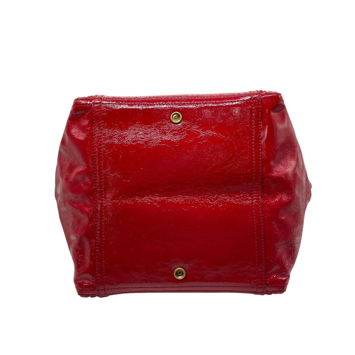 Saint Laurent Downtown Handbag Patent, RED, LEATHER, Handbag