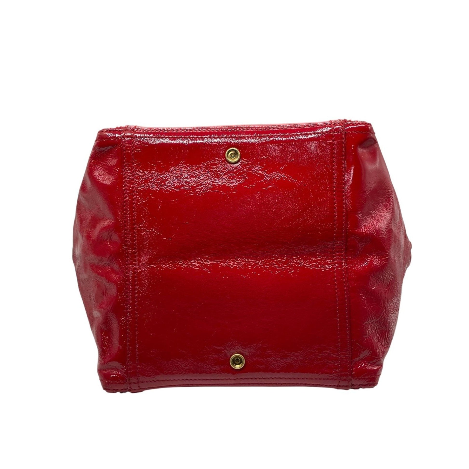 Saint Laurent Downtown Handbag Patent, RED, LEATHER, Handbag