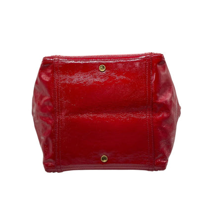 Saint Laurent Downtown Handbag Patent, RED, LEATHER, Handbag