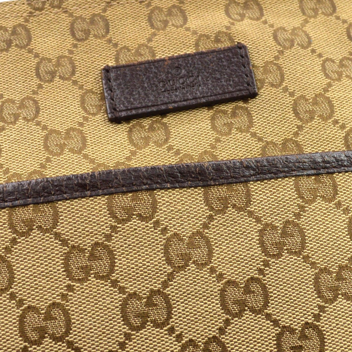 Gucci Web Zip GG Canvas, Beige, Canvas, Crossbody Bag