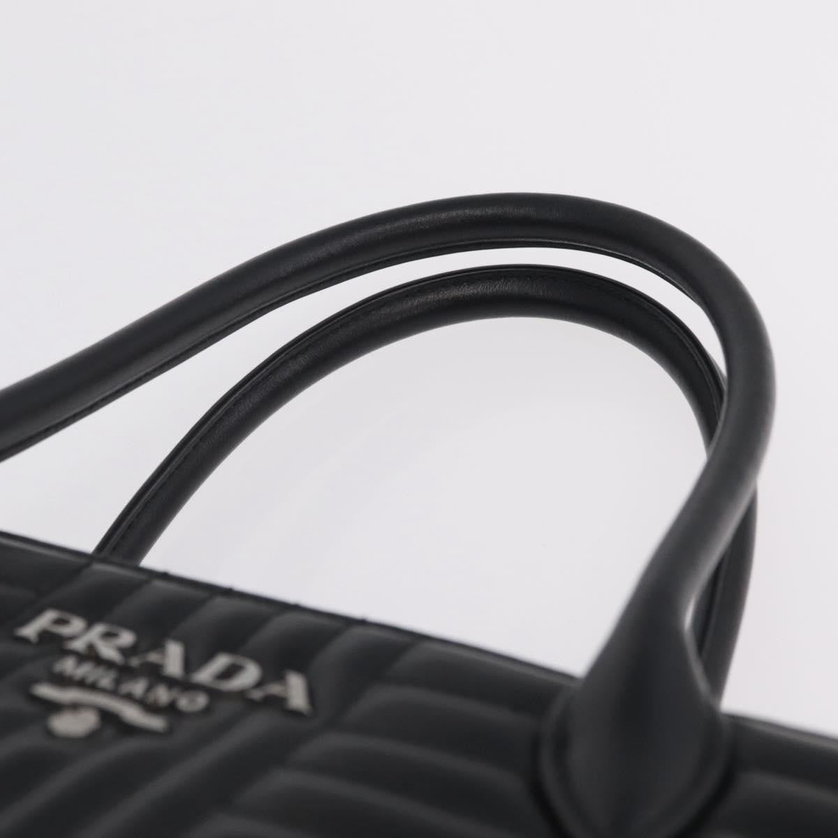 Prada Double Zip Diagramme Quilted Leather, Black, Leather, Tote Bag