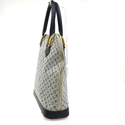 Louis Vuitton Alma Mini Lin, Blue, Canvas, Handbag