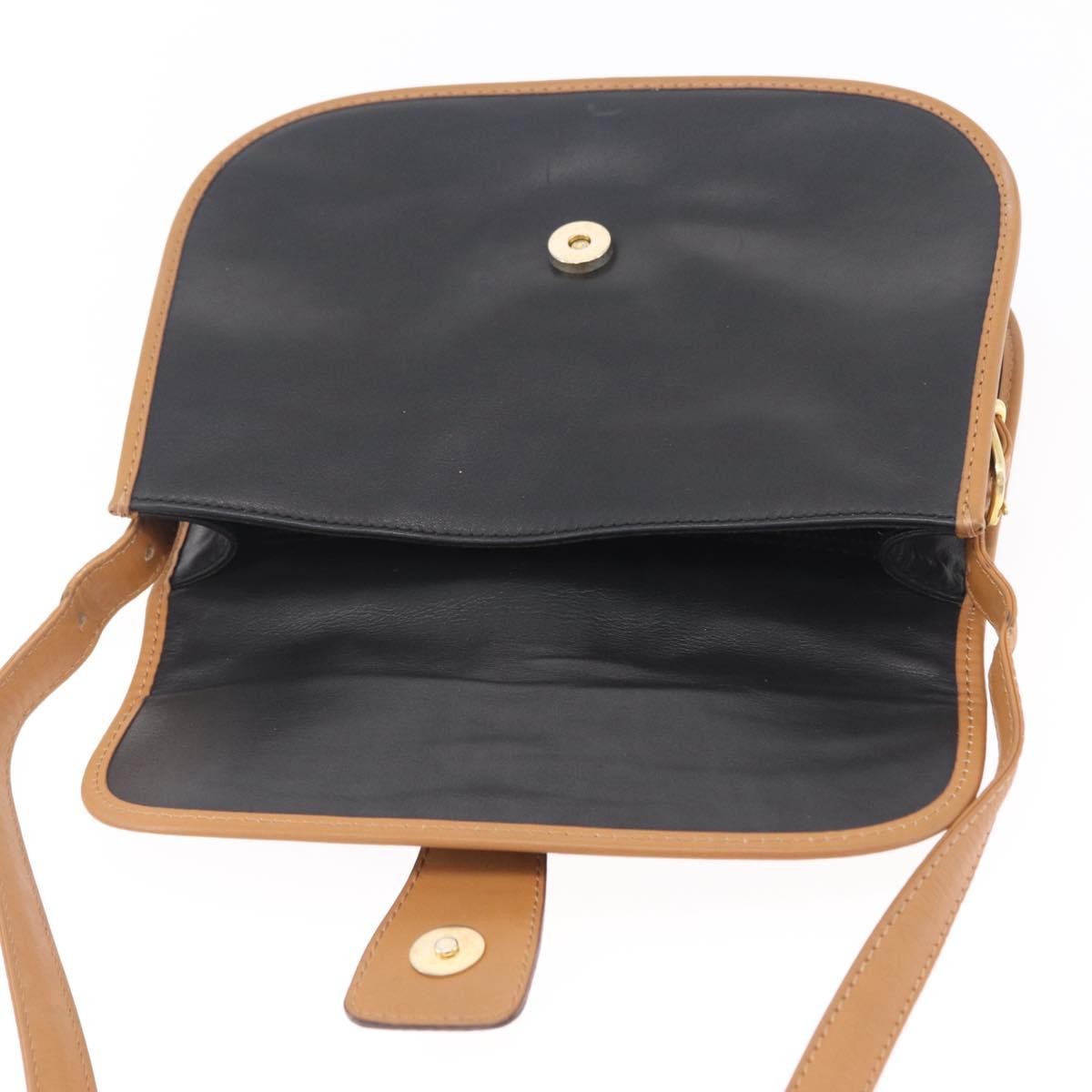 Celine Shoulder Leather, Black, Leather, Shoulder Bag