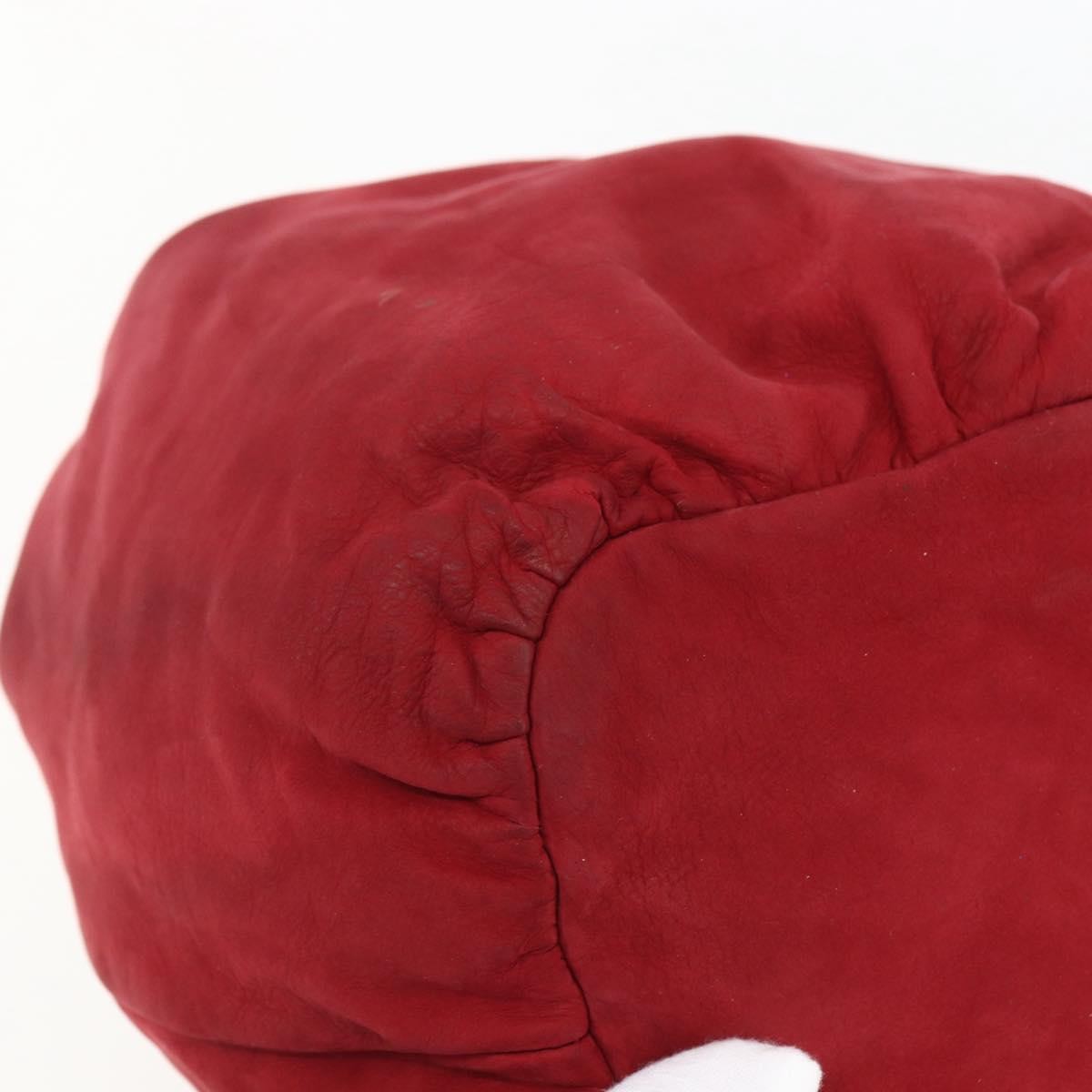 Loewe Anagram Leather, Red, Suede, Shoulder Bag