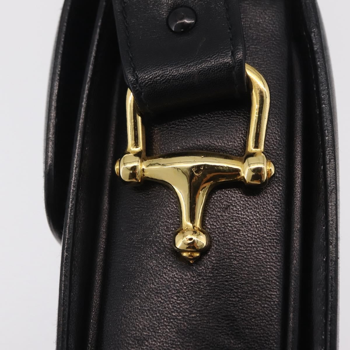 Celine Vintage Carriage Flap Leather, Black, Leather, Handbag