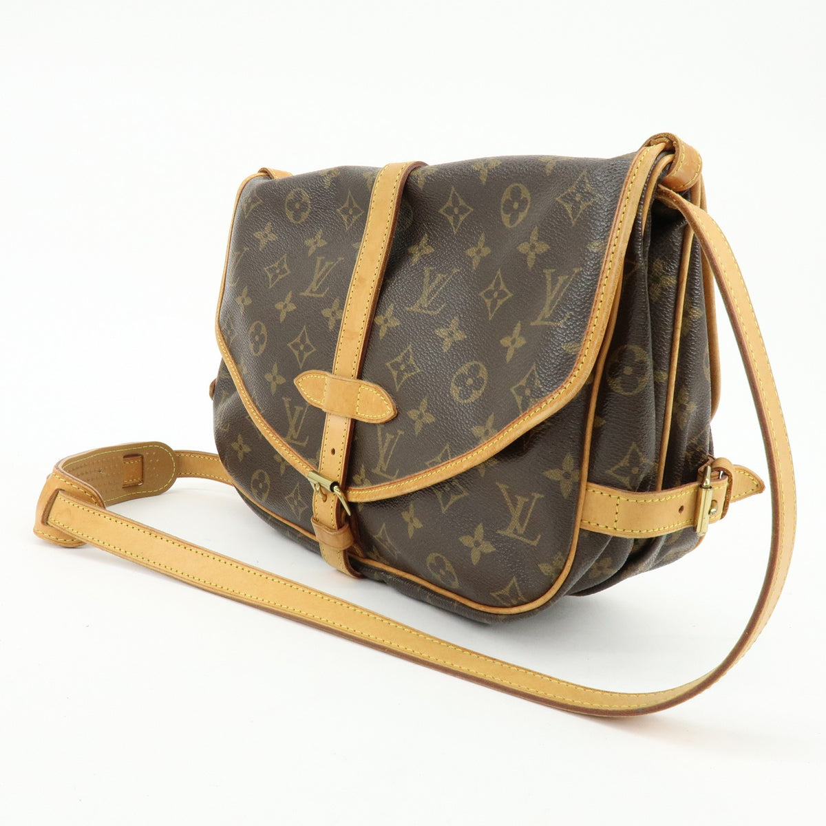 Louis Vuitton Saumur Monogram Canvas, Brown, Canvas, Shoulder Bag