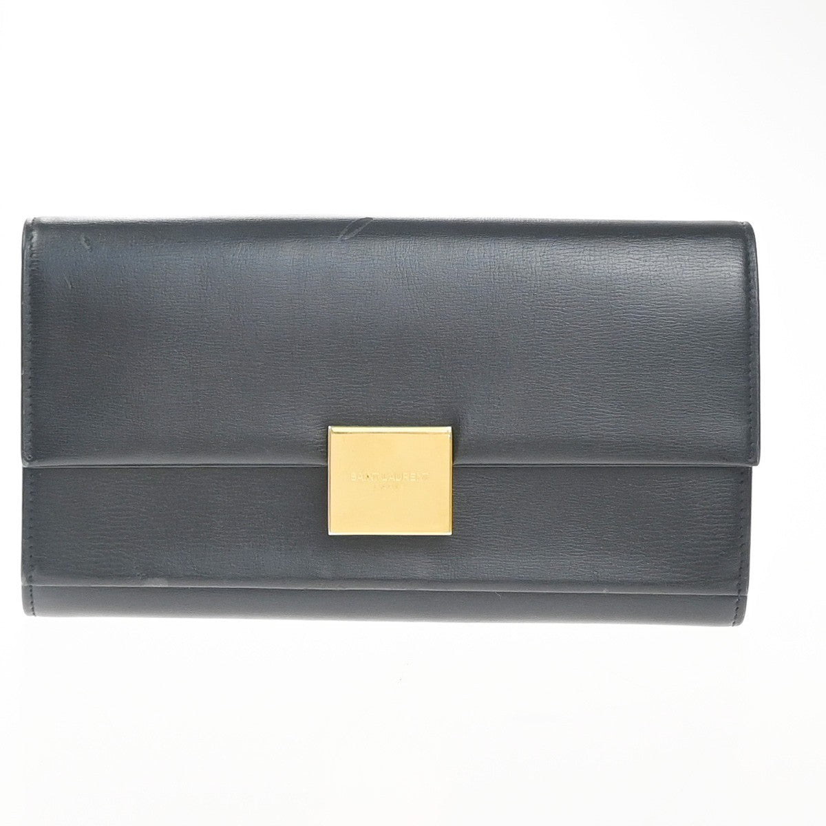 Saint Laurent Bellechasse Flap Leather, Black, Leather, Wallet