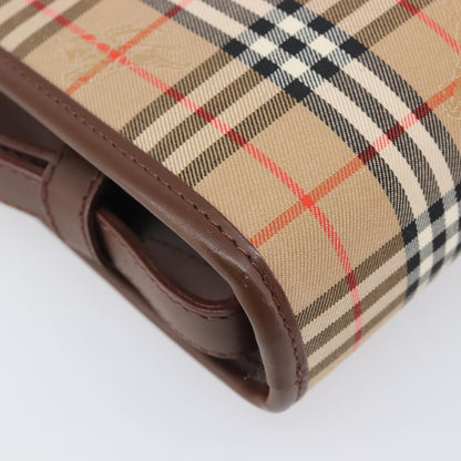 Burberry Nova check Pochette Canvas, Beige, Canvas, Clutch