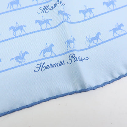 Hermes Carré 42 Silk, Blue, Silk, Scarf