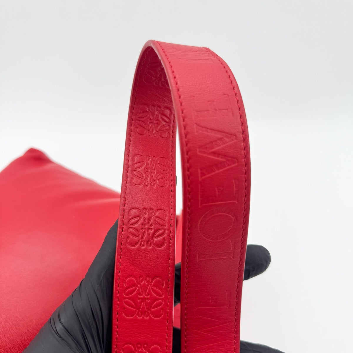 Loewe Monochrome Flamenco Convertible Clutch Leather, Red, Leather, Clutch
