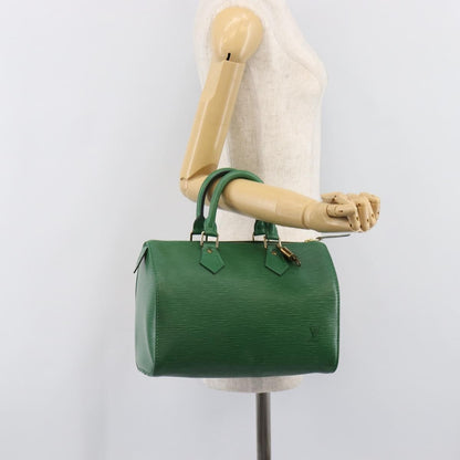 Louis Vuitton Speedy Epi Leather, Green, Leather, Handbag