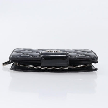 Chanel Brilliant CC French Quilted Patent, Black, Patent Leather, Wallet