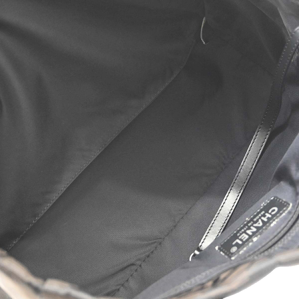 Chanel Travel Line Nylon, Brown, Nylon, Tote Bag