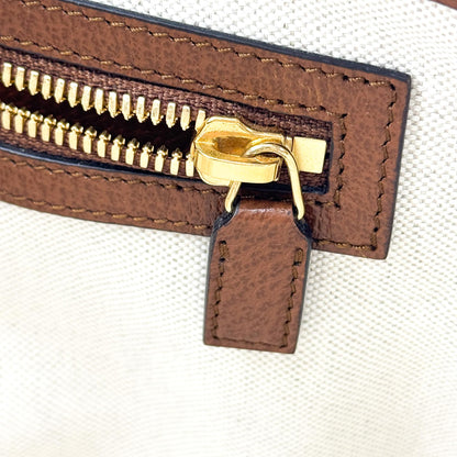 Gucci Zip Messenger Jumbo GG Canvas, Brown, Canvas, Handbag