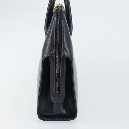 Salvatore Ferragamo Gancini Leather, Navy, Leather, Handbag