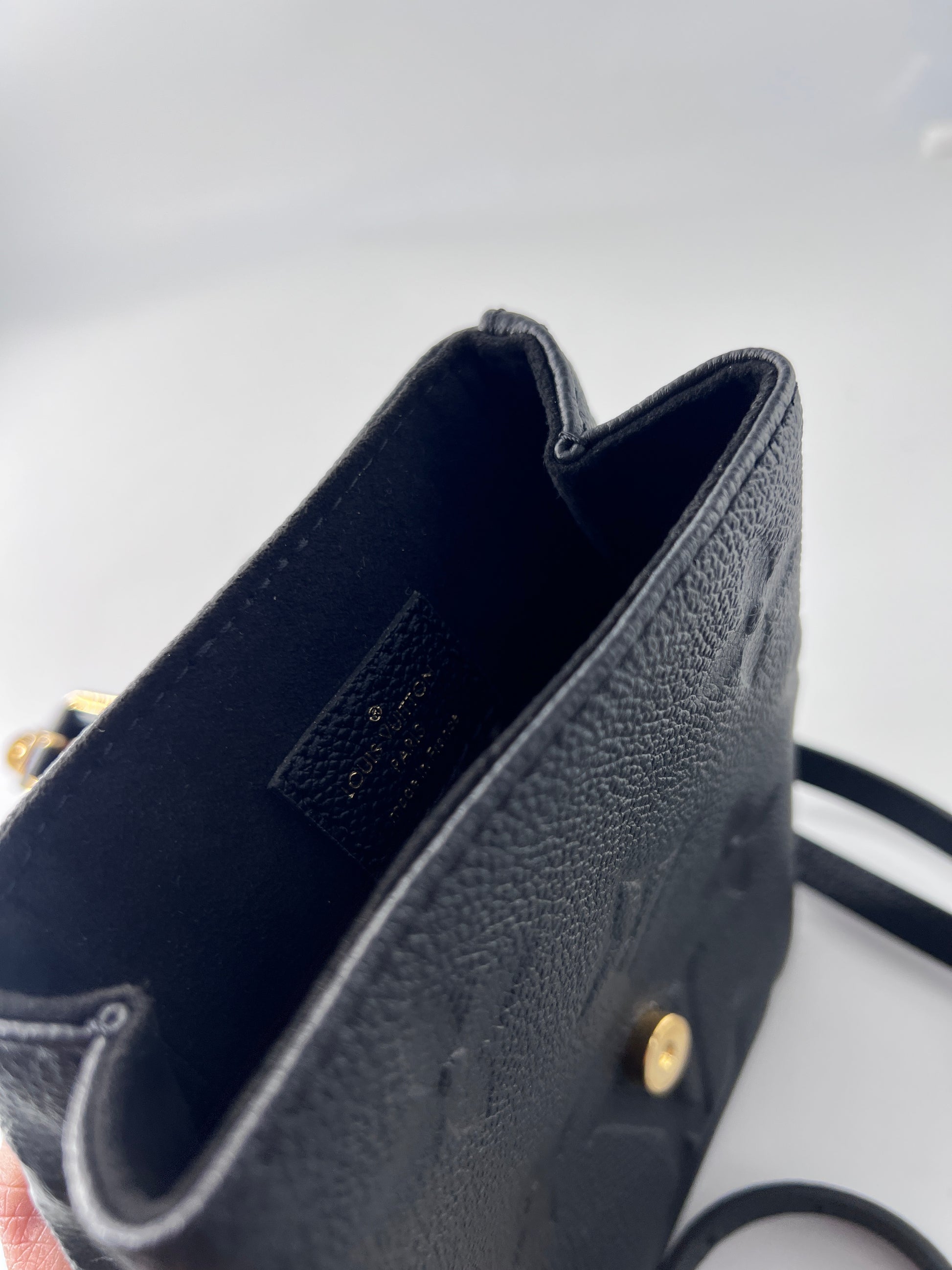 Louis Vuitton Tiny Backpack Monogram Empreinte Giant, BLACK, LEATHER, Backpack