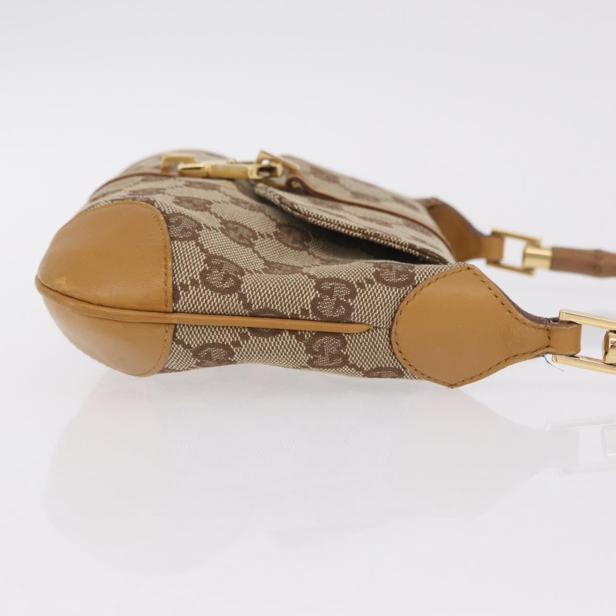 Gucci Bamboo Jackie Canvas, Beige, Canvas, Handbag