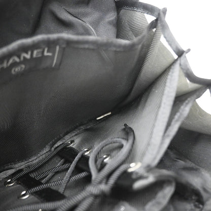 Chanel Millennium 2005 Jersey, Black, Canvas, Handbag