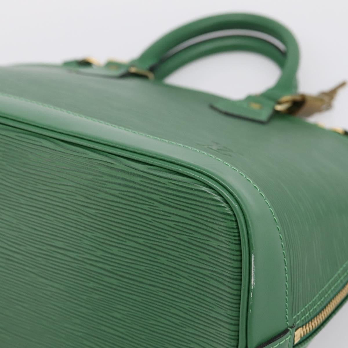 Louis Vuitton Alma Epi Leather, Green, Leather, Handbag