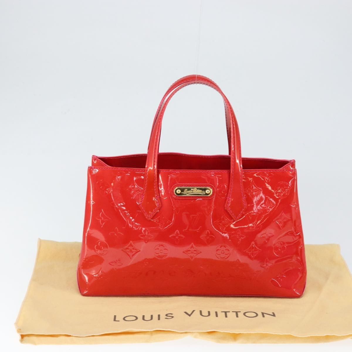 Louis Vuitton Wilshire Monogram Vernis, Pink, Patent Leather, Handbag