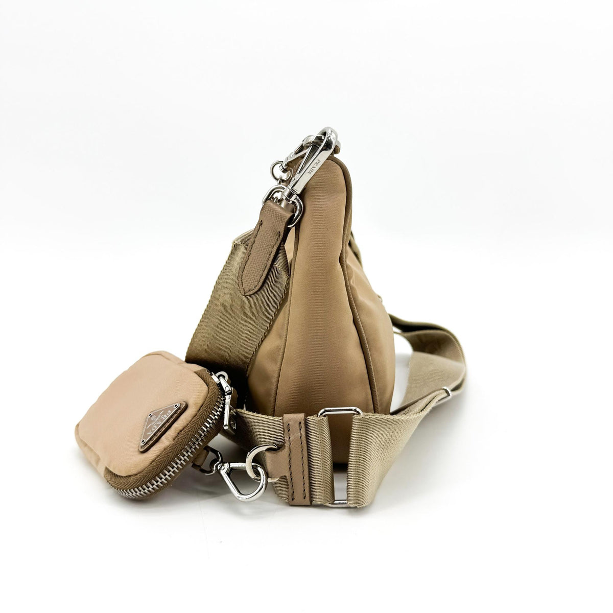 Prada Re-Edition 2005 Tessuto, Beige, Nylon, Shoulder Bag