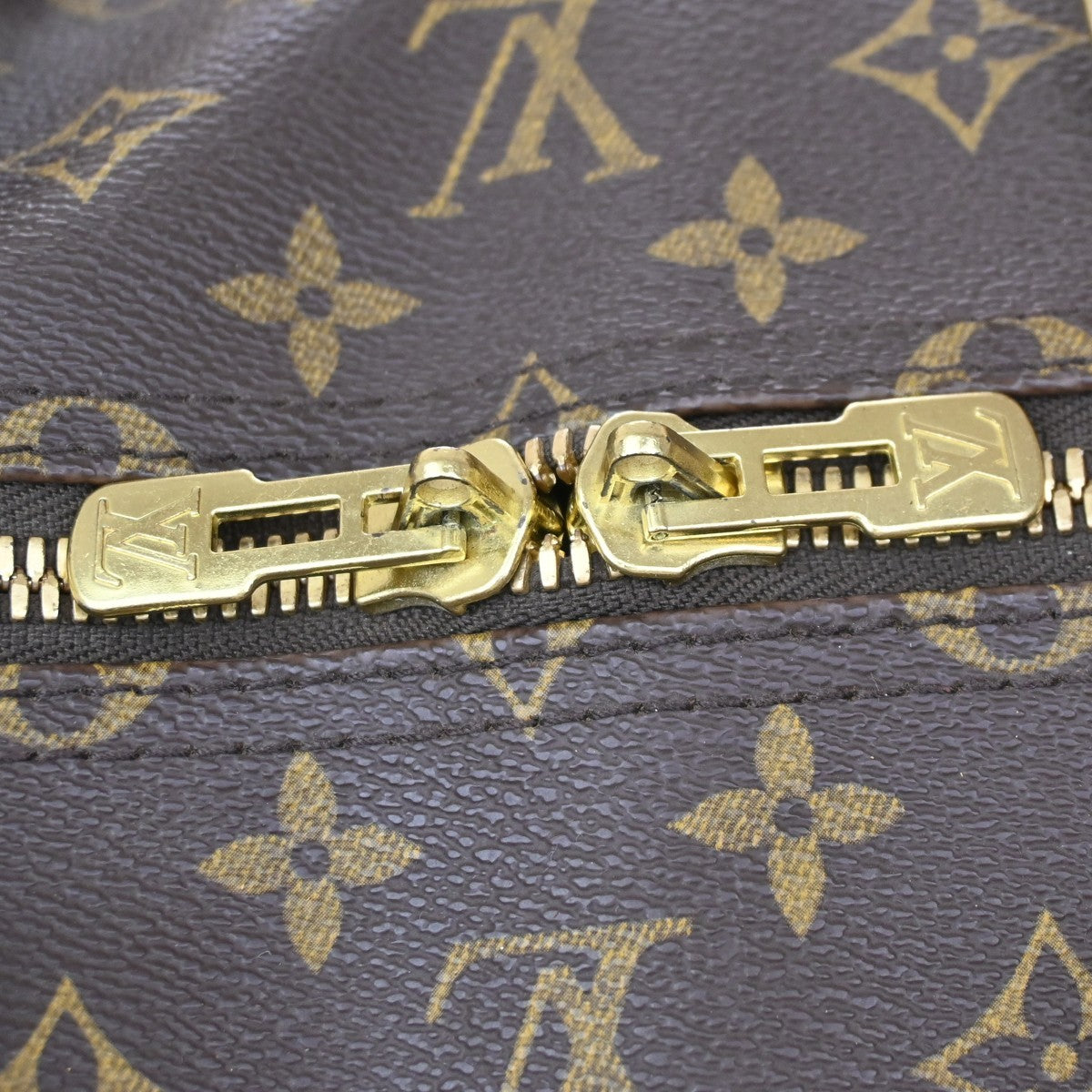 Louis Vuitton Keepall Monogram Canvas, Brown, Leather, Travel Bag