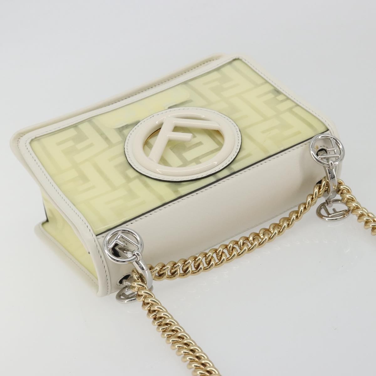 Fendi Kan I F Zucca PU, Clear, Canvas, Shoulder Bag