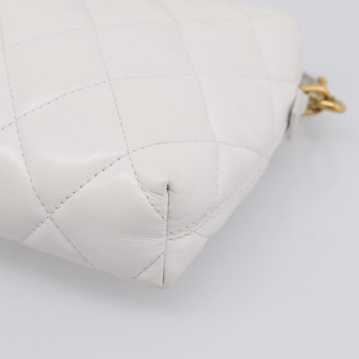 Balenciaga Touch B. Camera Quilted Leather, White, Leather, Handbag